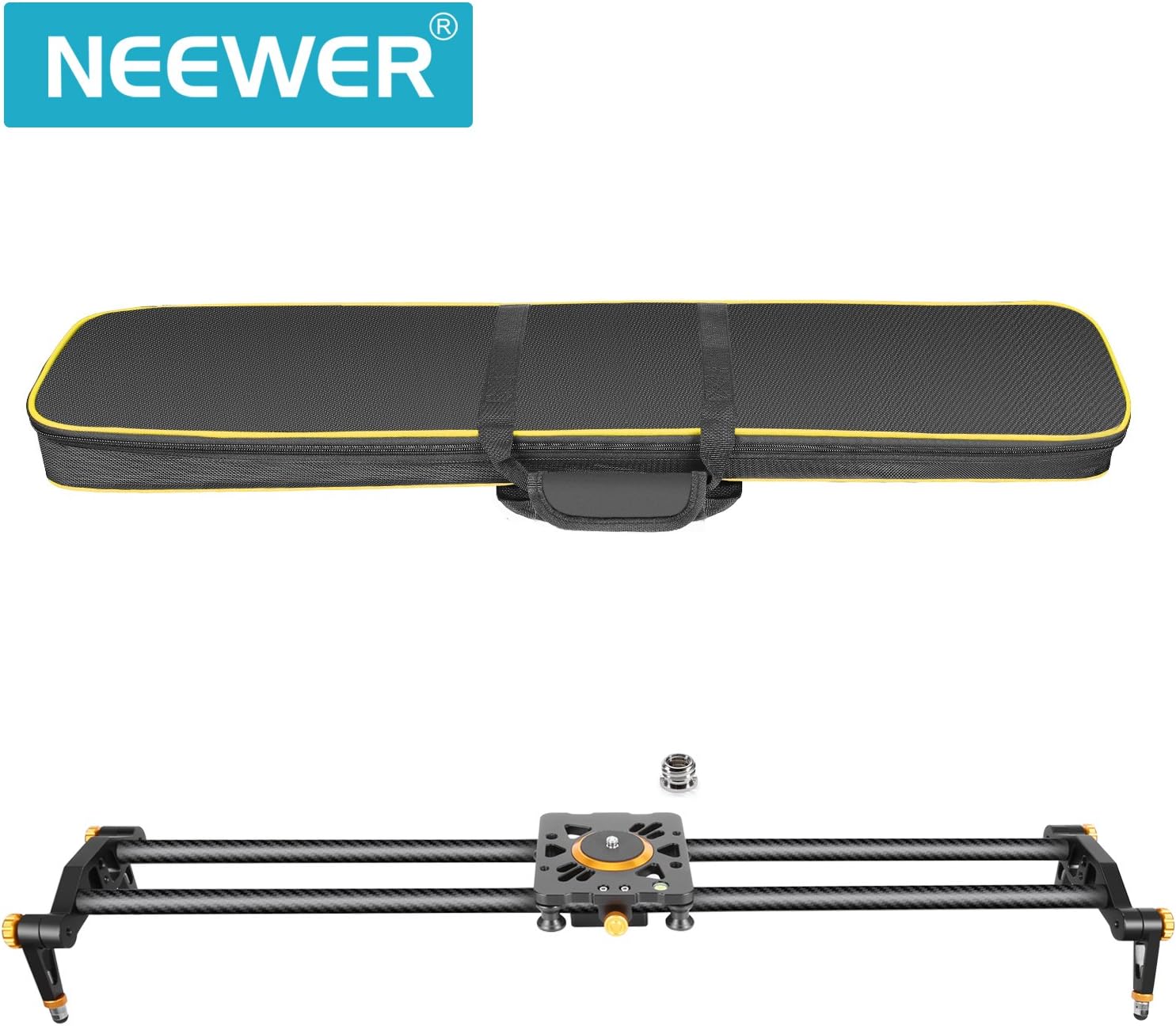 Free Shipping Offer Neewer 23.6 inches/60 Centimeters Carbon Fiber Camera Track Slider Video Stabilizer Rail with 6 Bearings for DSLR Camera DV Video Camcorder Film Photography, Load up to 17.5 pounds/8 kilograms