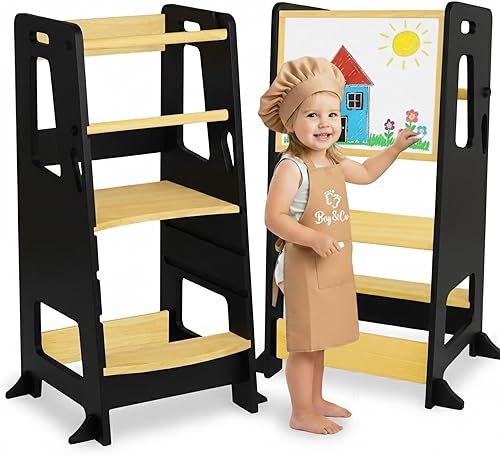 Tour observation Montessori Bey and Co bois noir