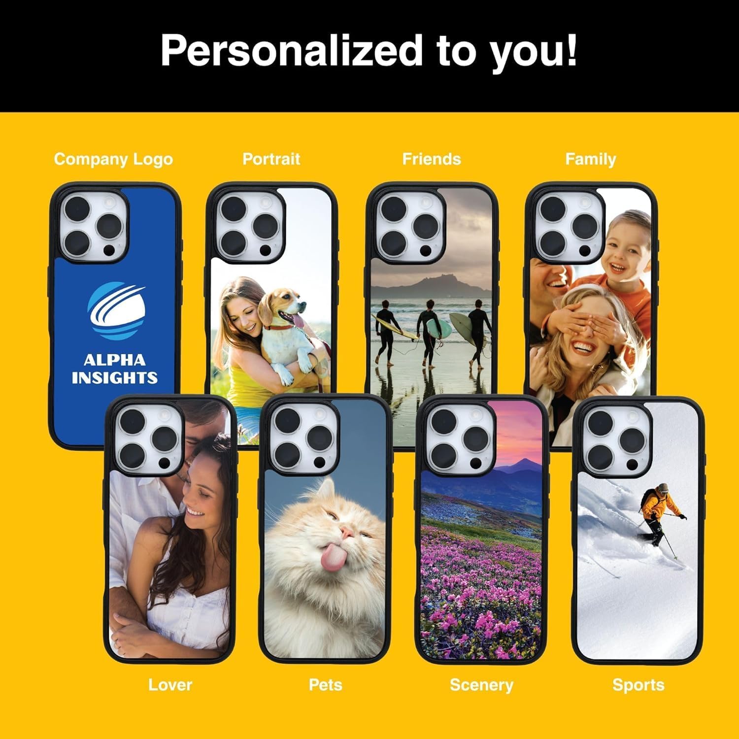 OtterBox iPhone 15 Pro - Customizable Case - Symmetry MagSafe Series - Personalize with Photo -Snaps to MagSafe - Raised Edges Protect Camera & Screen - Non-Retail Packaging