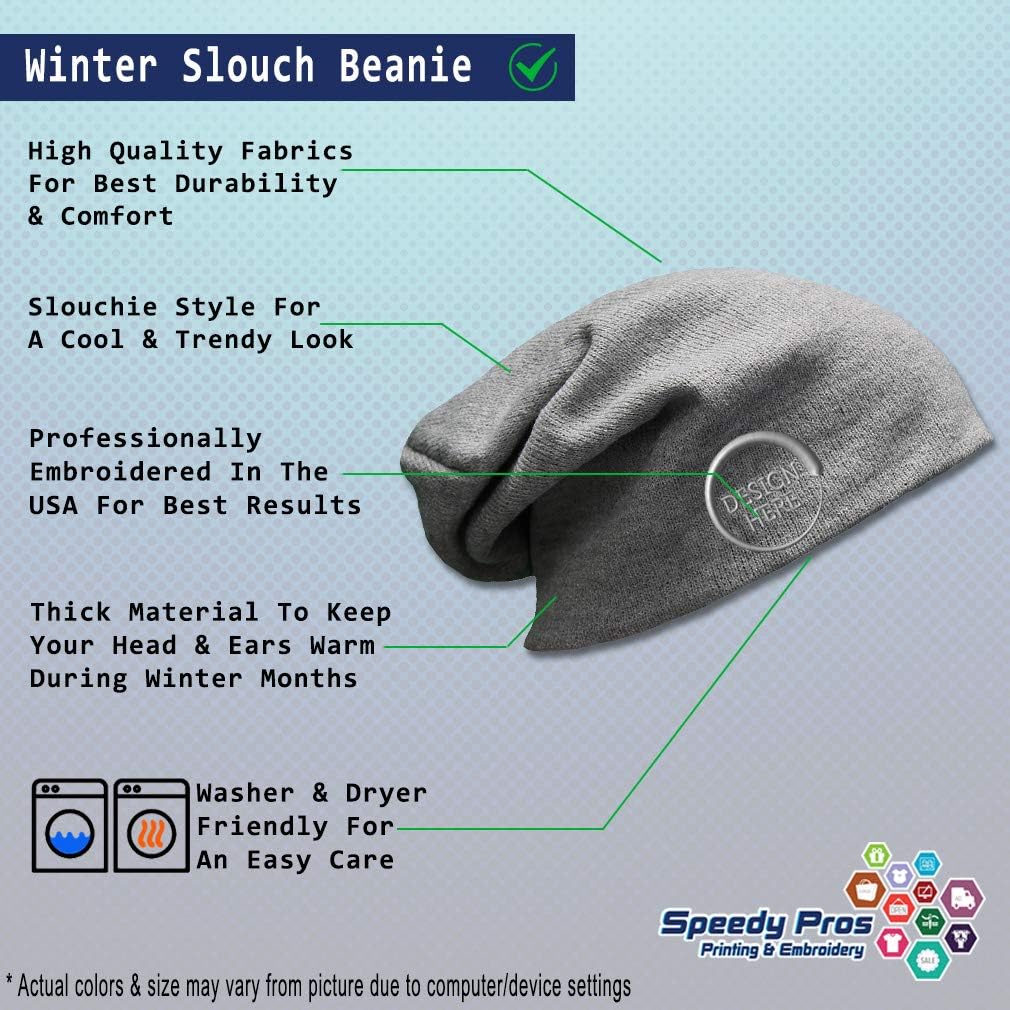 Speedy Pros Slouchy Beanie for Men Air Force Emblem Embroidery Winter Hats Women Skull Cap