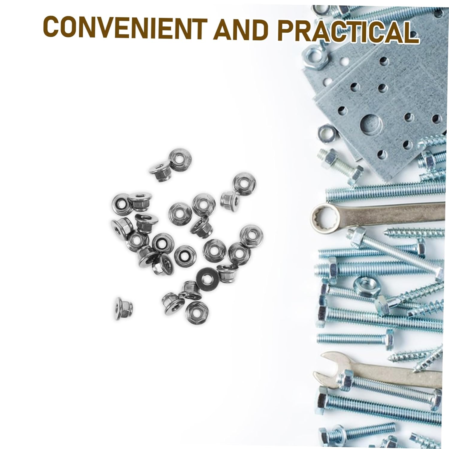 25pcs M3 Stainless Steel Hexagon Nut with Nylon Insert Industrial Fasteners