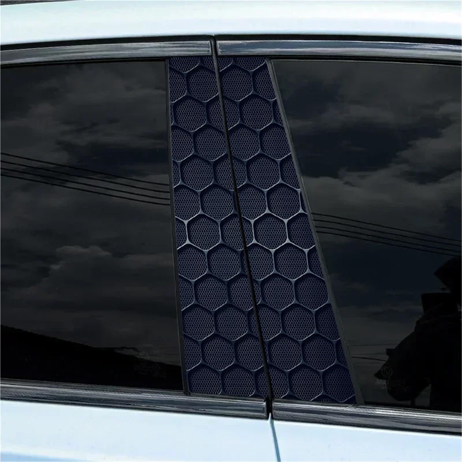3D Honeycomb Car Decal Car B-Pillar Waterproof Decal Car DIY Car Door Post Decal Covered with Scratch Decal(A-328 style13)