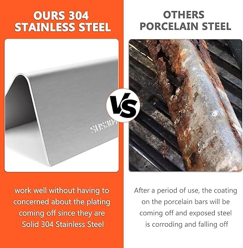 Miniatura 88 de QuliMetal 66033 Barras aromatizantes para Weber Genesis II E-410/E-415/E-435, piezas de parrilla para parrillas de gas Weber GS4 Genesis II LX serie