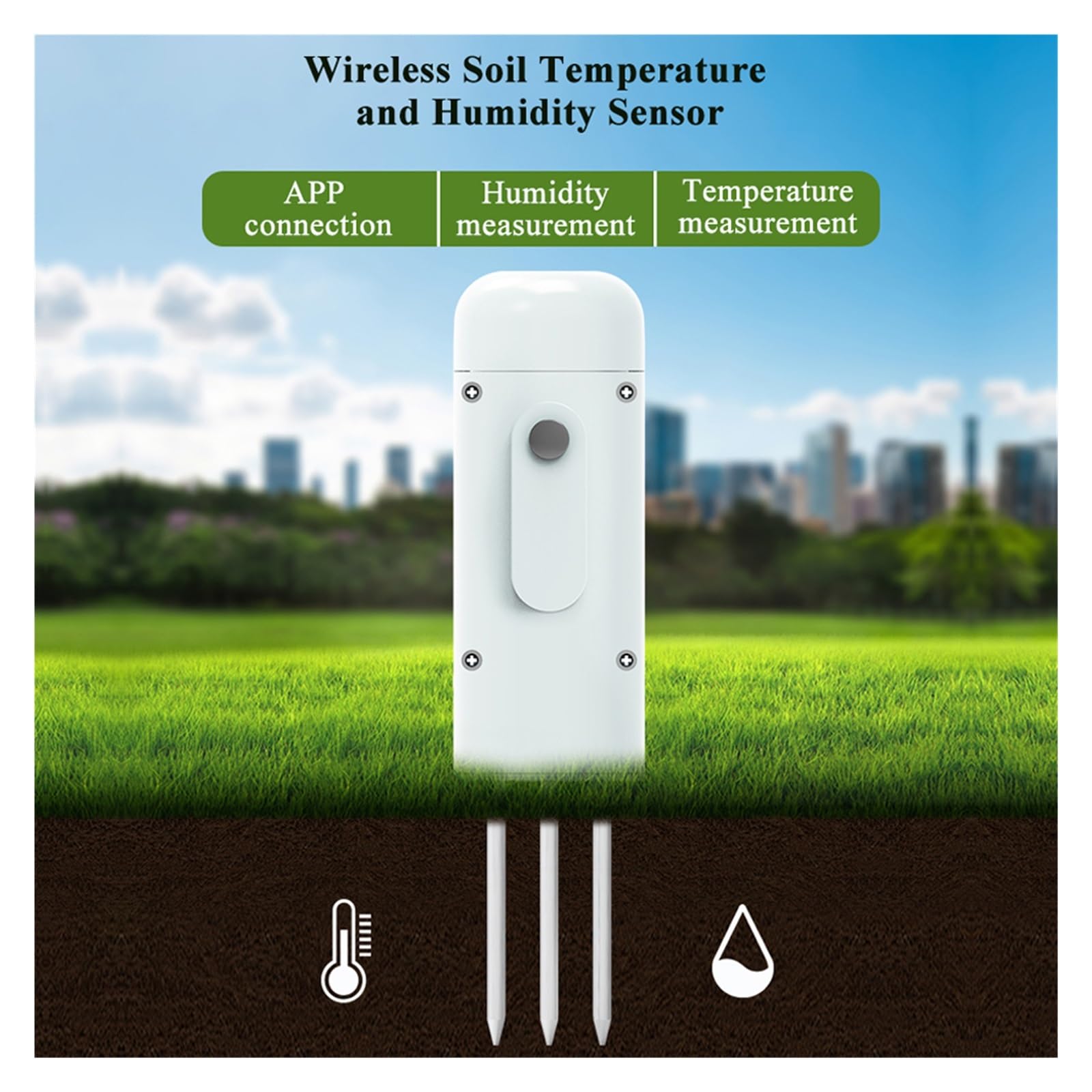 Plantation for détecteur d'humidité température Sol Jardin testeur mètre étanche sans Fil Intelligent humidité PréCis Et Fiable(Gateway)