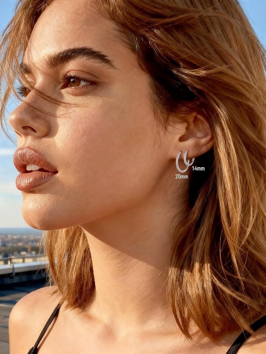 FaithHeart Hoop Earrings for Women, Silver/Black/Gold/Rose Gold Hypoallergenic Huggie Hoop Earrings, Small Cartilage Earrings for Women 8/10/12/14/16/18/20mm, Send Gift Box