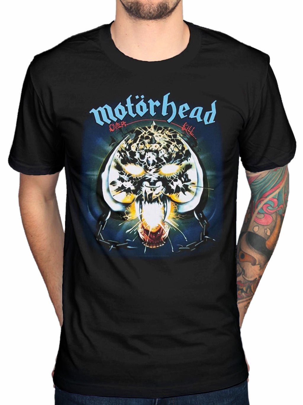 Motorhead Men Overkill Short Sleeve T-Shirt, Black, Medium