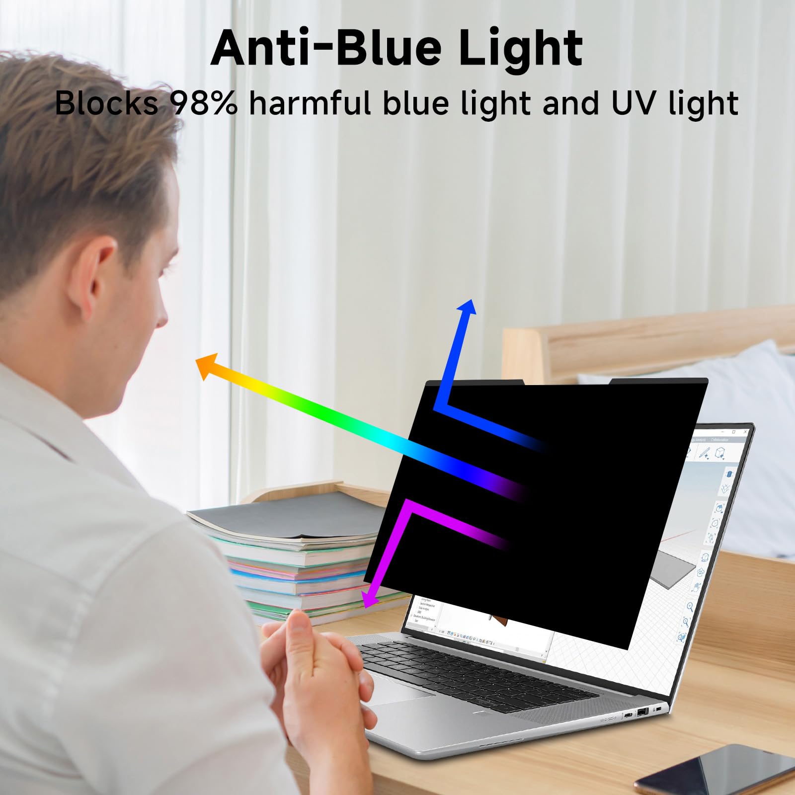 STARY Schermo magnetico per laptop da 15,6 pollici, formato 16:9