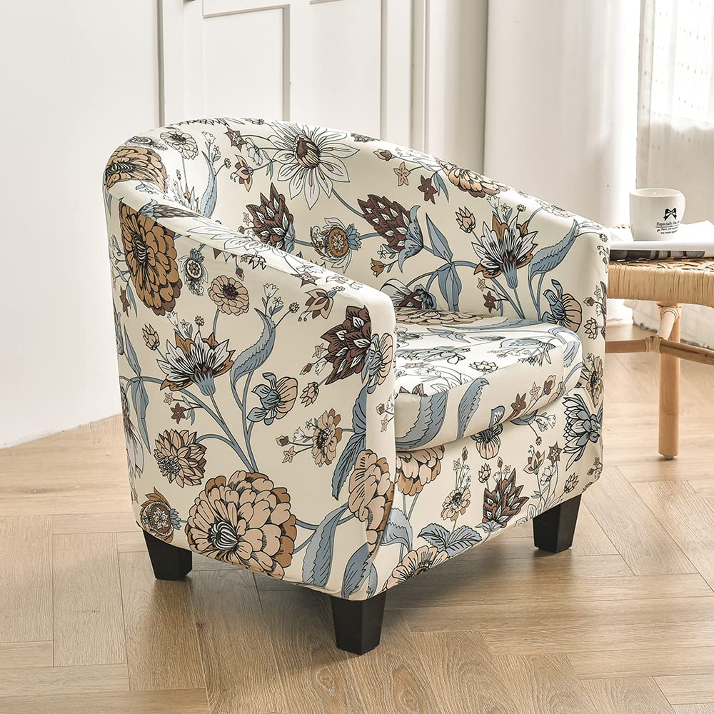 Copripoltrona Chesterfield Elasticizzato Fodera per Sedia a Vasca 2 Pezzi Fodera per Cuscino per Poltrona Tullsta