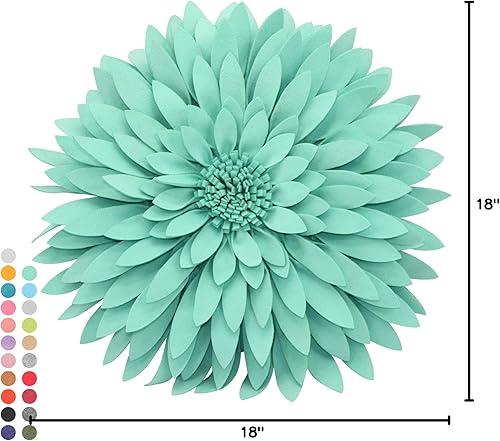 Miniatura 8 de Almohada decorativa de flores  Almohada 3D de flores de margarita, almohada de girasol  Almohada decorativa redonda de 14.5 x 13 pulgadas