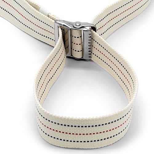 Vista 28 de LiftAid Cinturón de transferencia y marcha de 60 pulgadas con hebilla y bucle de metal, ayuda para caminar, pararse y transferir para personas Negro