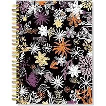 ERHACHAIJIA Hand Draw Flowers Hardcover 160 Pages Lined Spiral Notebook for Women Mom Grandma, Cute Floral A5 Journal for Coworker Boss Flowers Lover, Gardener Diary, Teammate Work Notebook Gifts