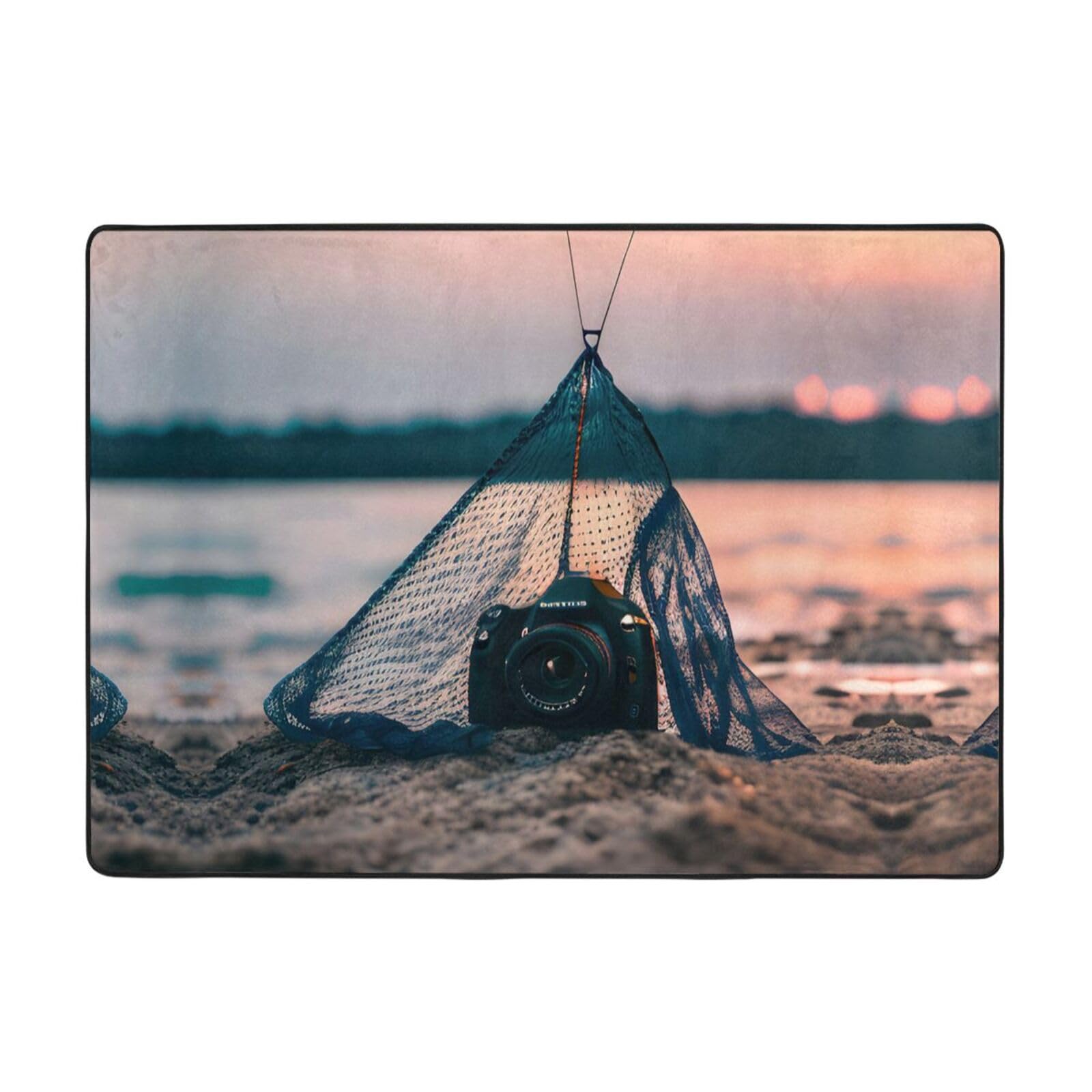 Tapis filet de pêche anti-décoloration 203x147 cm doux salon