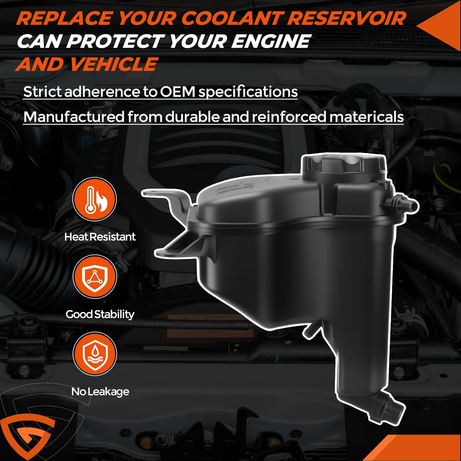 GEARLAST Coolant Reservoir Tank for BMW E90 E92 328i 335i 2006-2013 X1 Z4 | Coolant Overflow Tank & Radiator Reservoir, #Replace 17137607482 17137640514 17137567462 Expansion Tank w/Cap