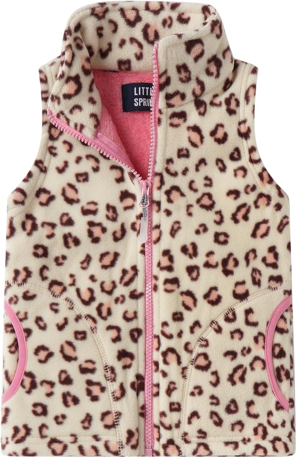 LittleSpring Kids Fleece Vest with Fur Lined Zip Up Thickening Winter Sleeveless Jacket LittleSpring Kids Fleece Vest with Fur Lined Zip Up Thickening Winter Sleeveless Jacket