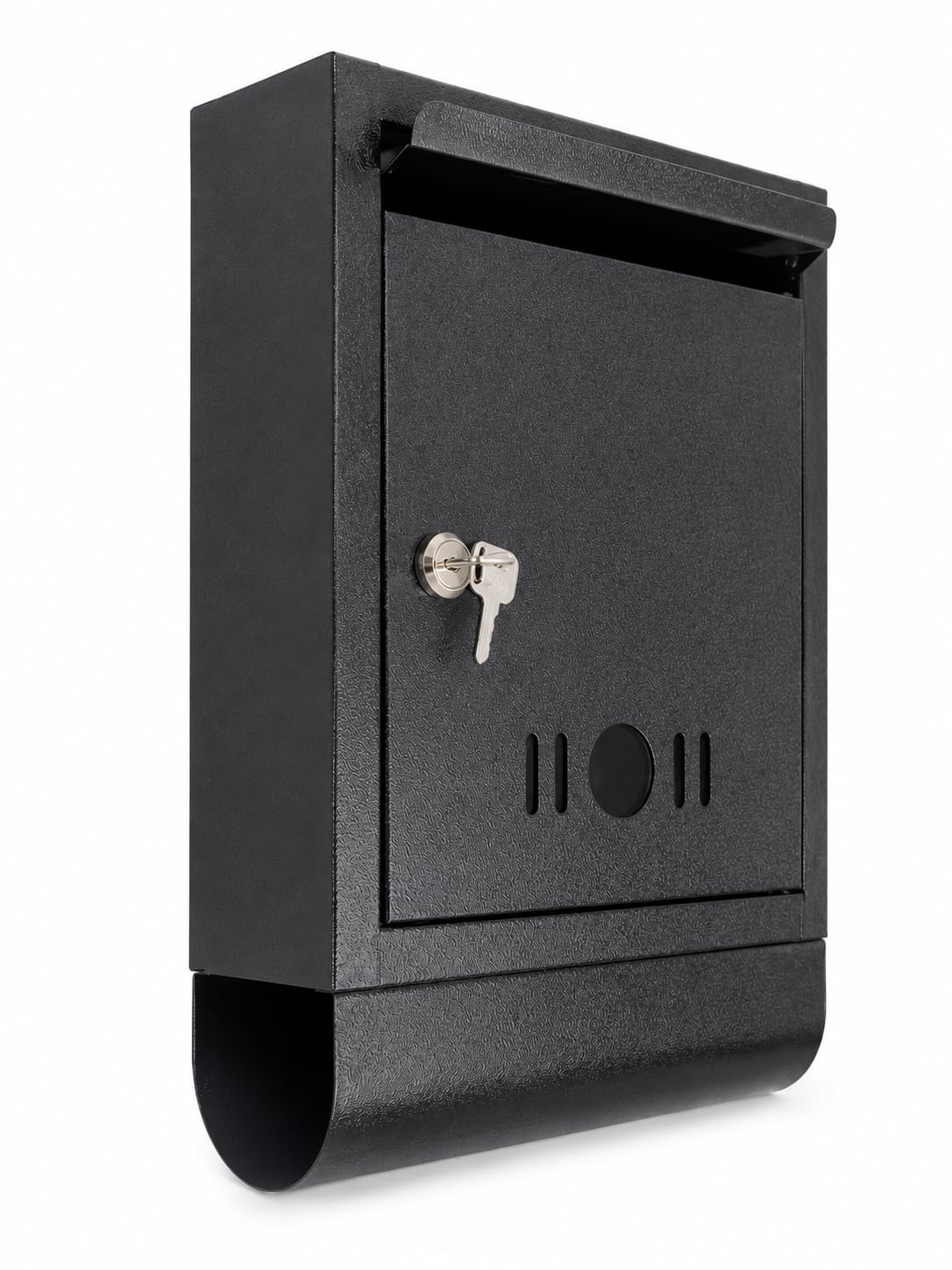 SPYLOCK High Grede Metal Mail Box Letter Box for Home Gate Wall Mount with Magazine Letter Box News Paper Holder Mail Box Out Door Decor Black-image-10