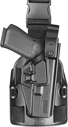 Miniatura 15 de Drop Leg Holster for Glock 17/19/19X/22/23/31/32/45 (Gen1-5), Tactical Thigh Holster, Level II & III Retention, Kydex/Polymer Options, Adjustable