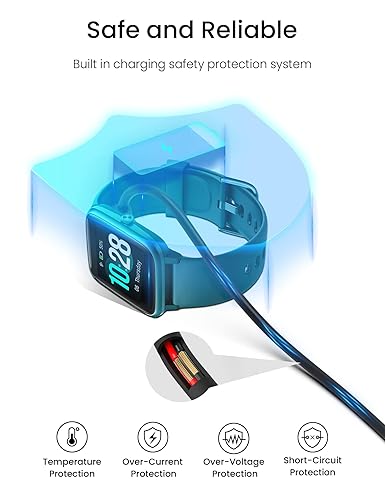 Miniatura 7 de Sinoacc Smart Watch Charger for Skg Letsfit Cubitt Yamay Willful Fitpolo Tozo Wyze Umidigi Blackview 3.3Ft USB Magnetic Charging Cable Cord for