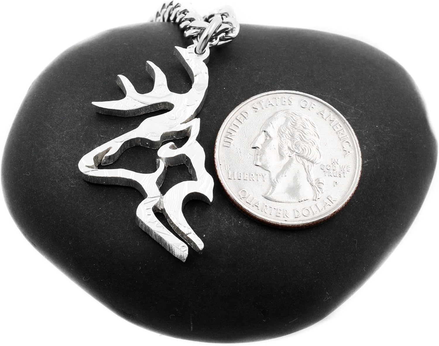 Buck and Doe Necklace Set for Couples, Interlocking Hand Cut Coin, By NameCoins