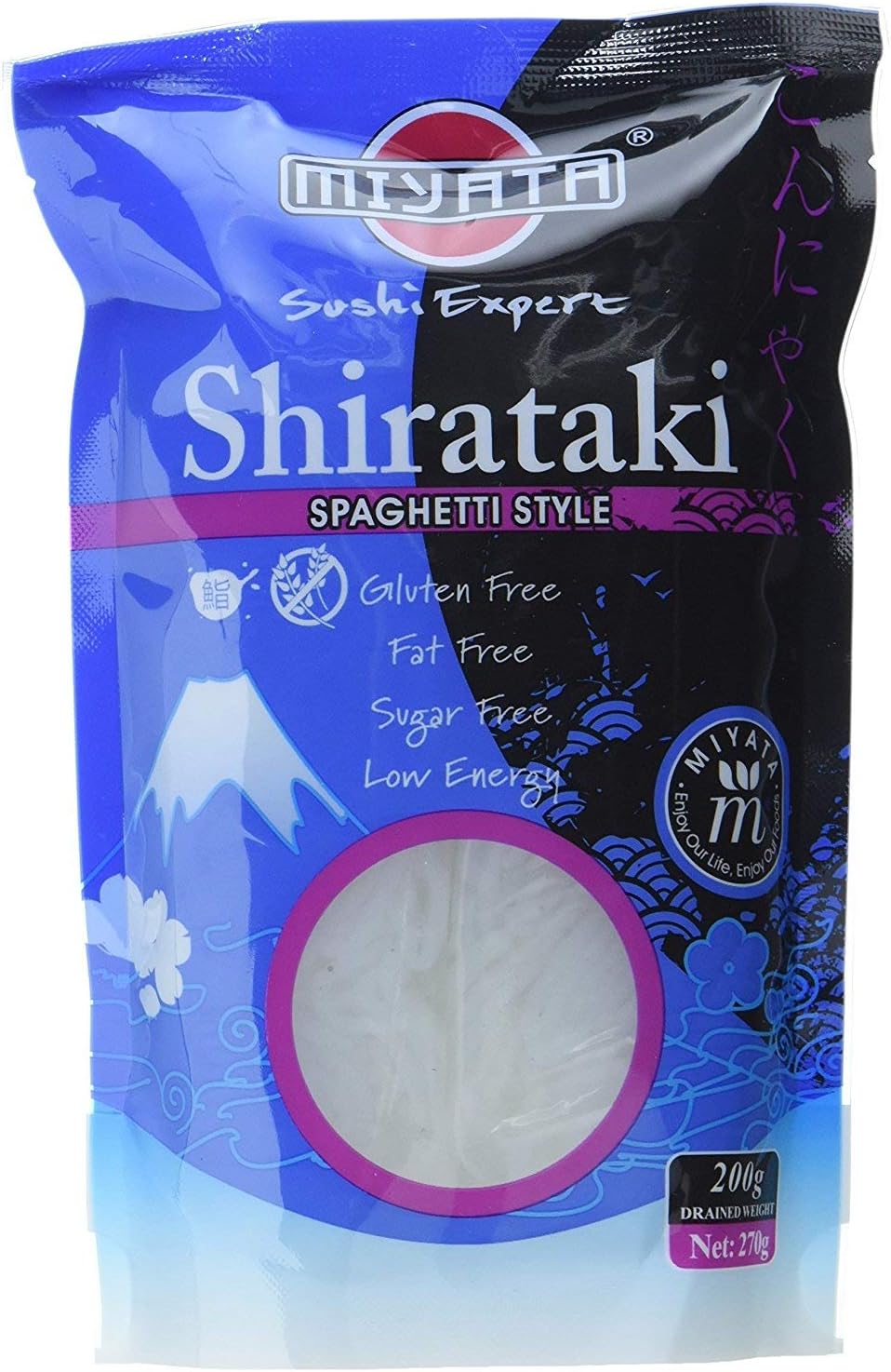 Miyata Shirataki, Low Carb Konjak Flour Noodles (12x 270 g) (Spaghetti Style)