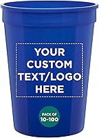 Vista 9 de Vasos de plástico desechables personalizados de 12 onzas. Juego de 100 unidades, paquete personalizado a granel, perfecto para verano, eventos