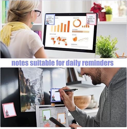 Miniatura 4 de Ctosree Juego de 24 bolígrafos de gato con notas adhesivas, 12 bloc de notas de gato, 12 bolígrafos divertidos para gatitos, blocs de notas