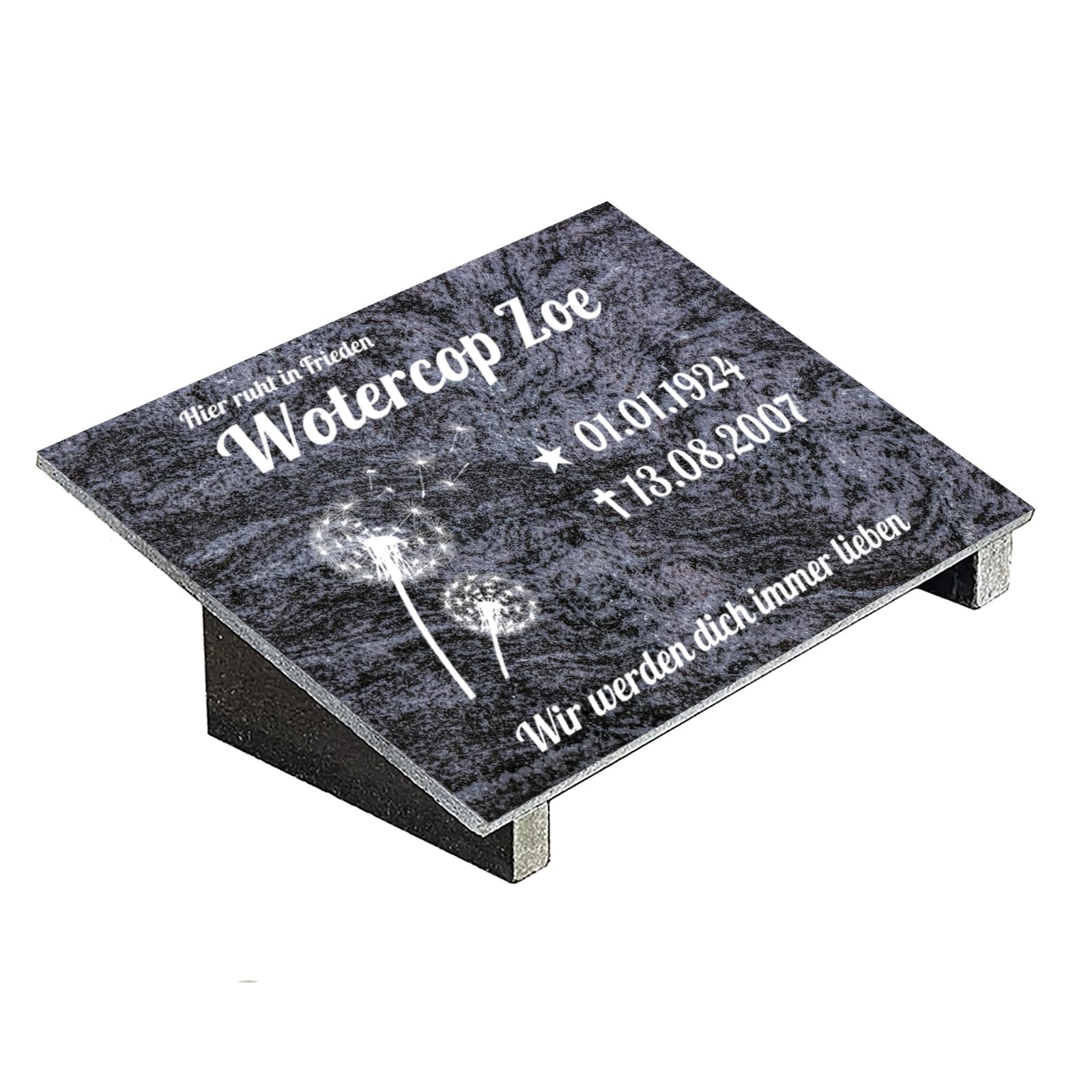 Grabplatte mit Gravur GRANIT, Gedenktafel, Grabstein für 1-2 Pers., N24 Grabplatte mit Gravur GRANIT, Gedenktafel, Grabstein für 1-2 Pers., N24
