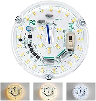 Vista 8 de Kit de Retrofit de Luz LED para Ventilador de Techo, 4 Pulgadas, Kit de Repuesto de Luz de Techo Motor PCB de Panel, 18W, 3CCT 3000K-4000K-5000K