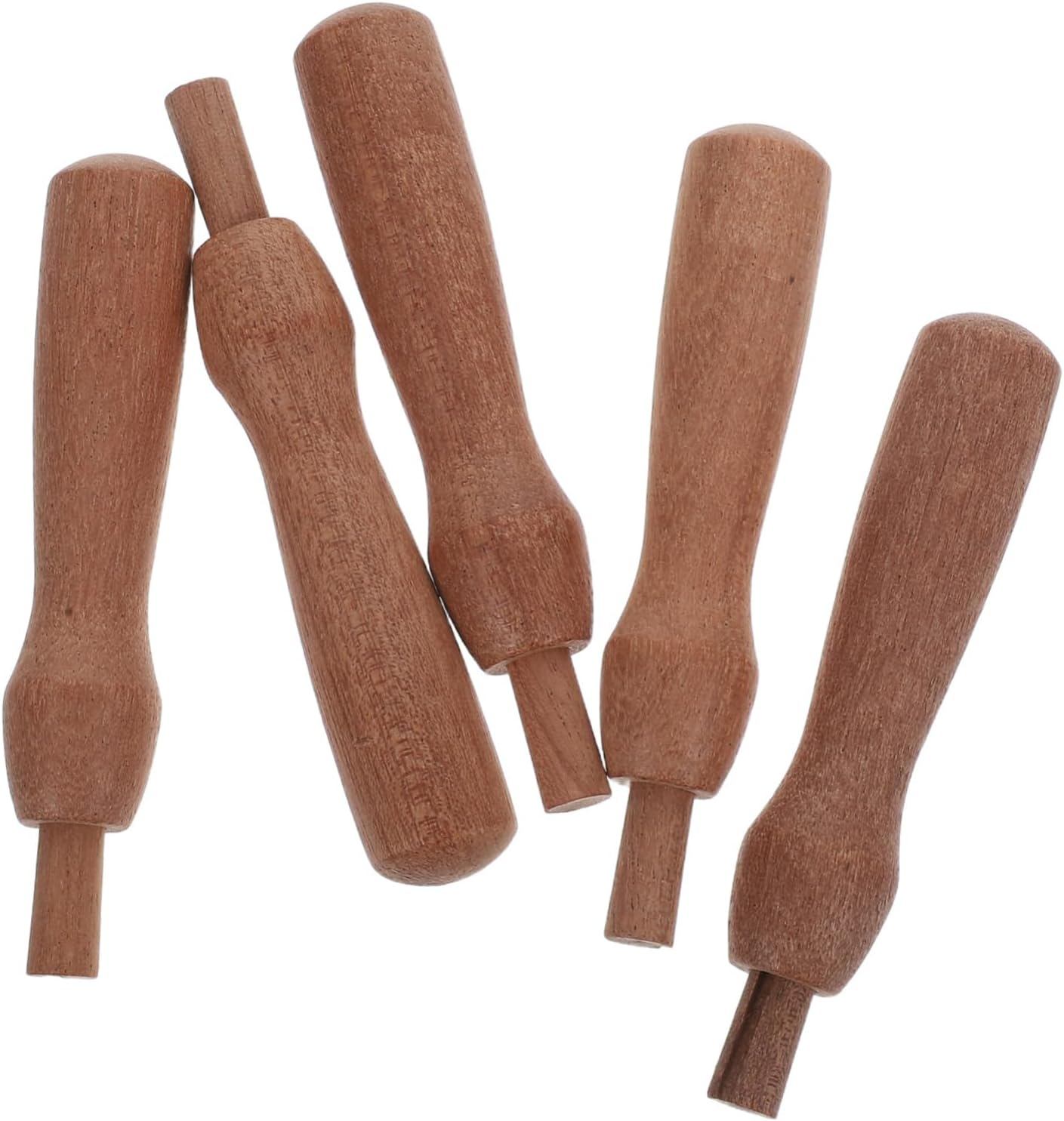 TEHAUX 5pcs Wooden Handle Felting Needles Kit Beginner Tool for Wool Needling Projects Ergonomic Portable Felting Tools