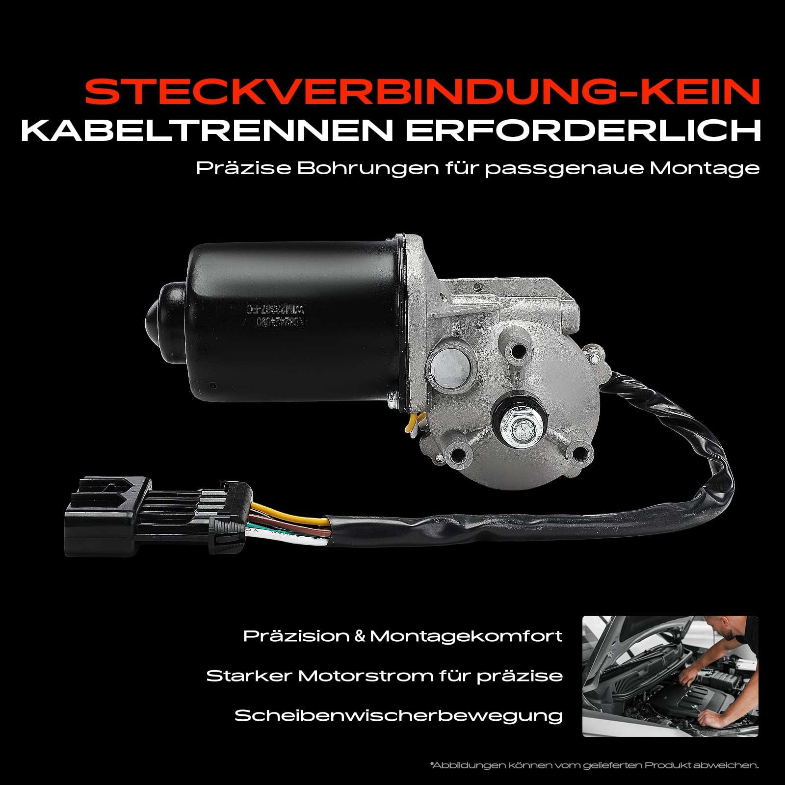 Frankberg Wischermotor Scheibenwischermotor 5-polig Vorne Kompatibel mit Meriva X03 1.2L-1.8L 2003-2010 Replace# 23003807