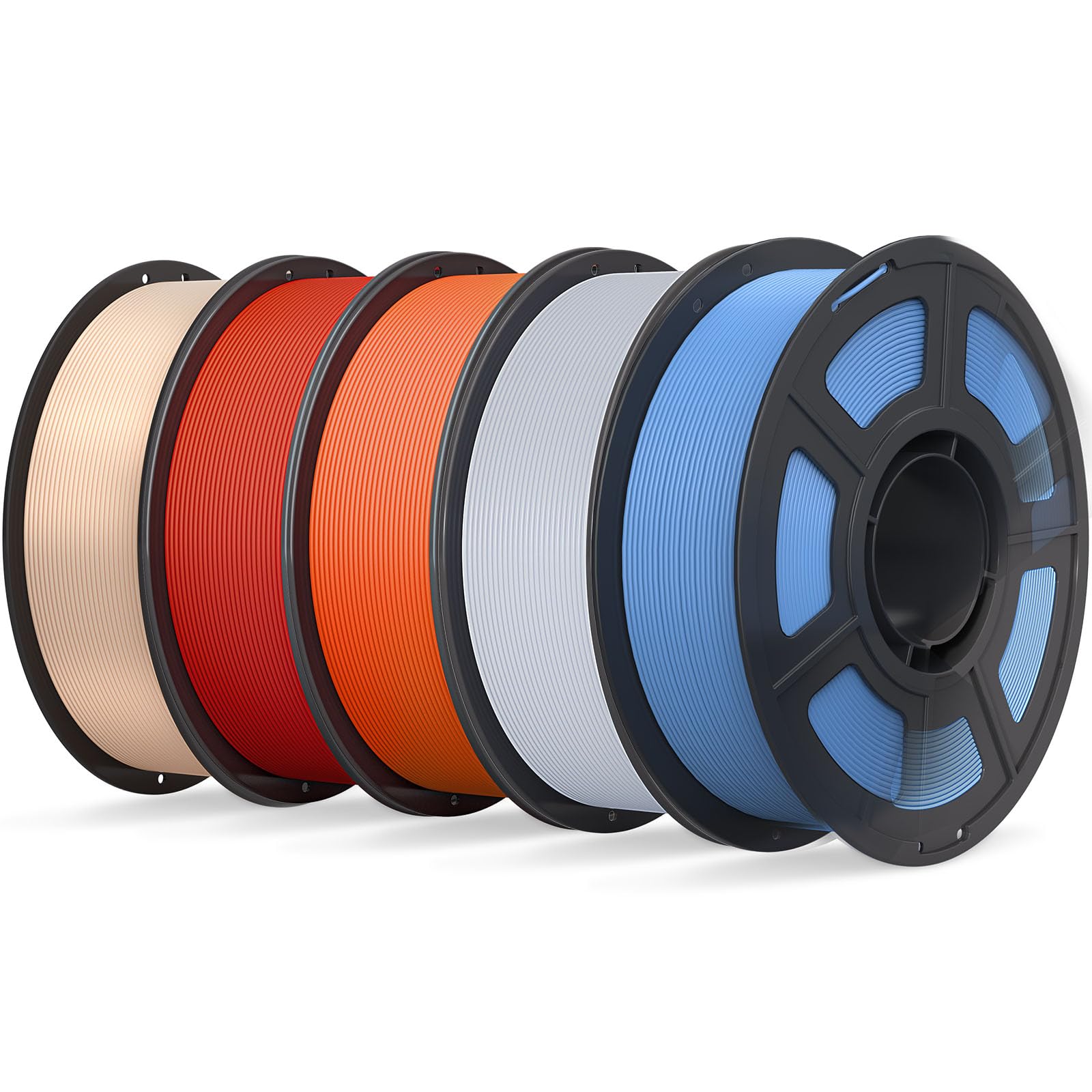 IEMAI ASA Filament 1.75mm 5Kg, Piel/Rojo/Naranja/Gris Plateado/Verde Esmeralda, ASA Filament para Impresora 3D, Precisión Dimensional +/-0,02 mm