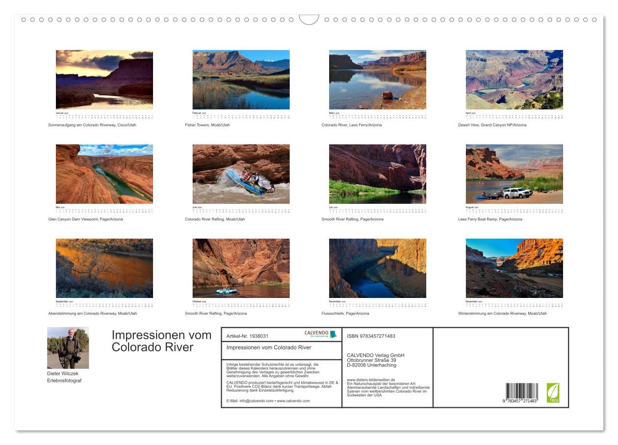 Impressionen vom Colorado River (Wandkalender 2026 DIN A2 quer), CALVENDO Monatskalender: Ein Naturschauspiel der besonderen Art: Atemberaubende ... Colorado River im Südwesten der USA