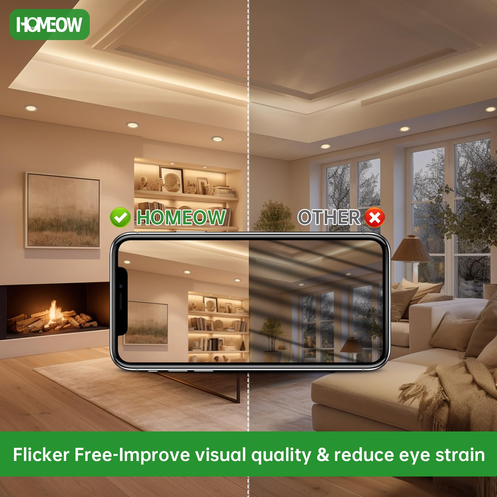 Faretti LED Da Incasso HOMEOW 12 Pezzi - 5W, Luce Fredda 6000K, Orientabili, IP44 Per Bagno - Foto 5