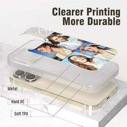 Miniatura 3 de Eomnniofoy Haz tus propias fotos - Fundas para iPhone 11 12 13 14 Pro Max Plus Mini Samsung S21 S22 Ultra Plus transparente-4 fotos