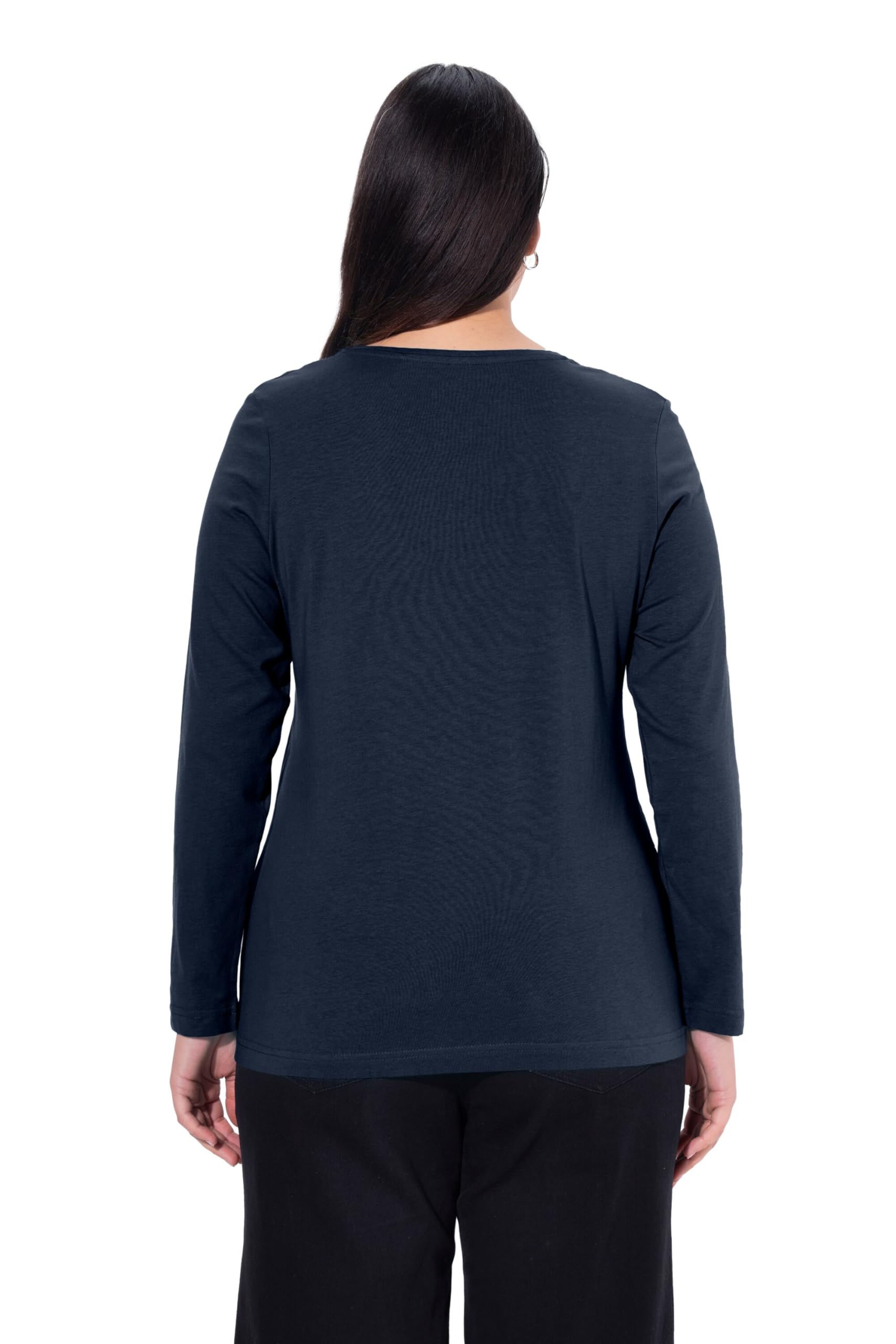 Ulla Popken Koszulka z długim rękawem Kobiety Basic Langarmshirt Rundhals