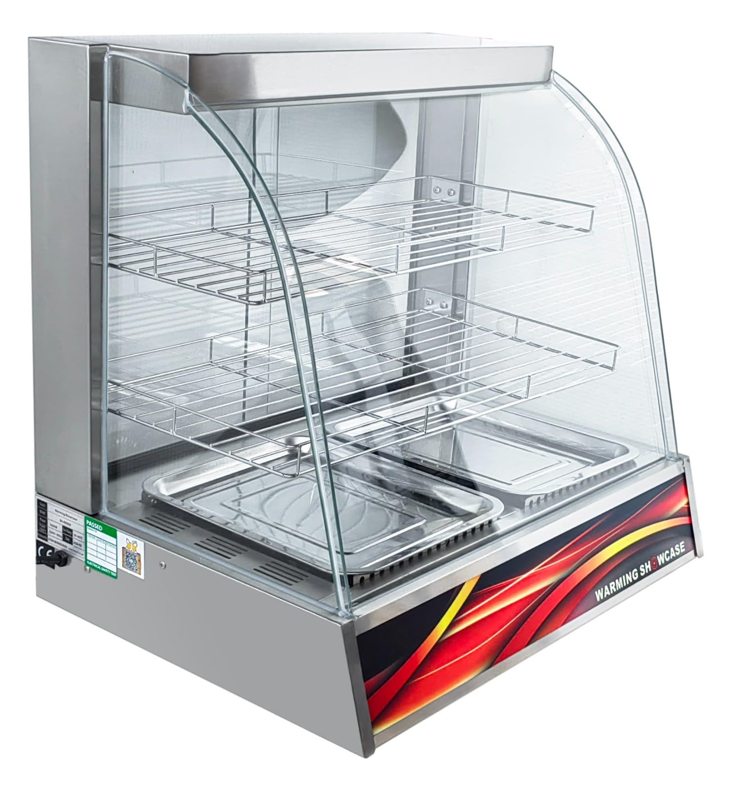 Generic Stainless Steel Commercial Food Warmer Display Cabinet Showcase Perfect For Pastries