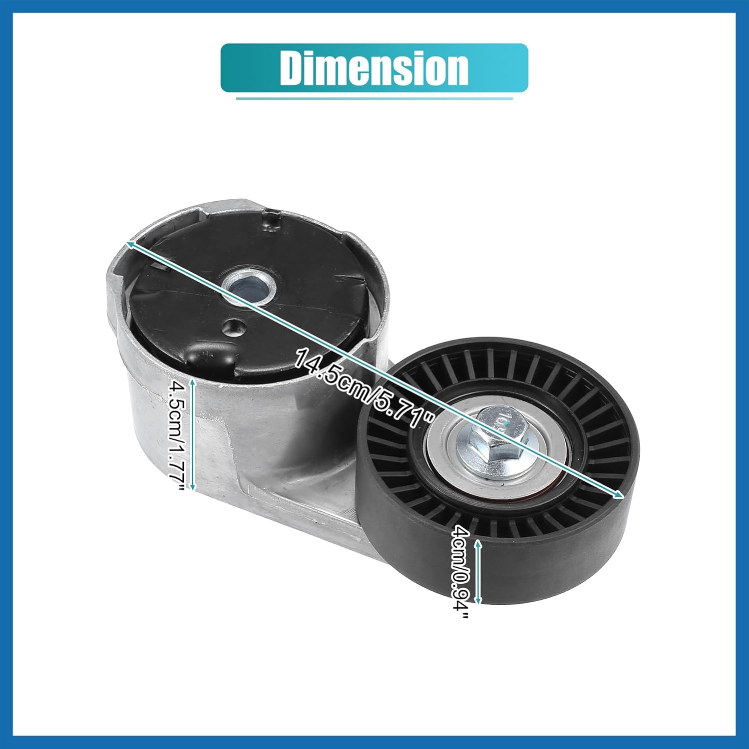 Automatic Belt Tensioner Pulley Assembly for Dodge Charger for Ram 1500 for Jeep for Chrysler for VW NO. 5184617AD Accessory Drive Belt Serpentine Tensioner Item Replacement