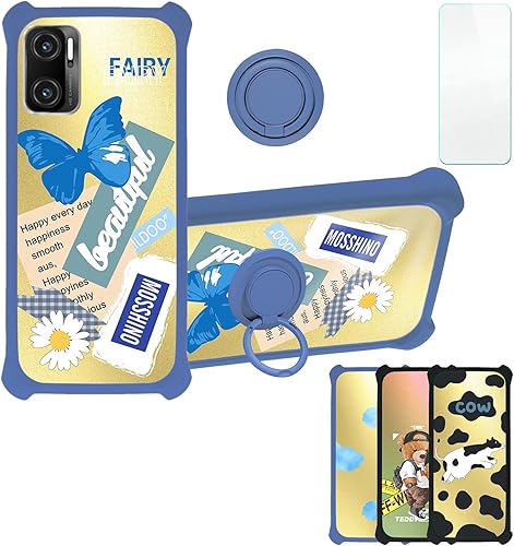 Maxwest Nitro N62 - Funda compatible con MAXWEST Nitro N62 con protector de pantalla de vidrio templado, policarbonato duro + silicona suave,