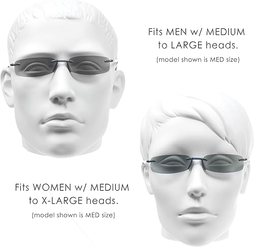 Miniatura 3 de ProSPORT 2 pares de gafas de sol de lectura tintadas para lectores de sol sin montura para hombres y mujeres