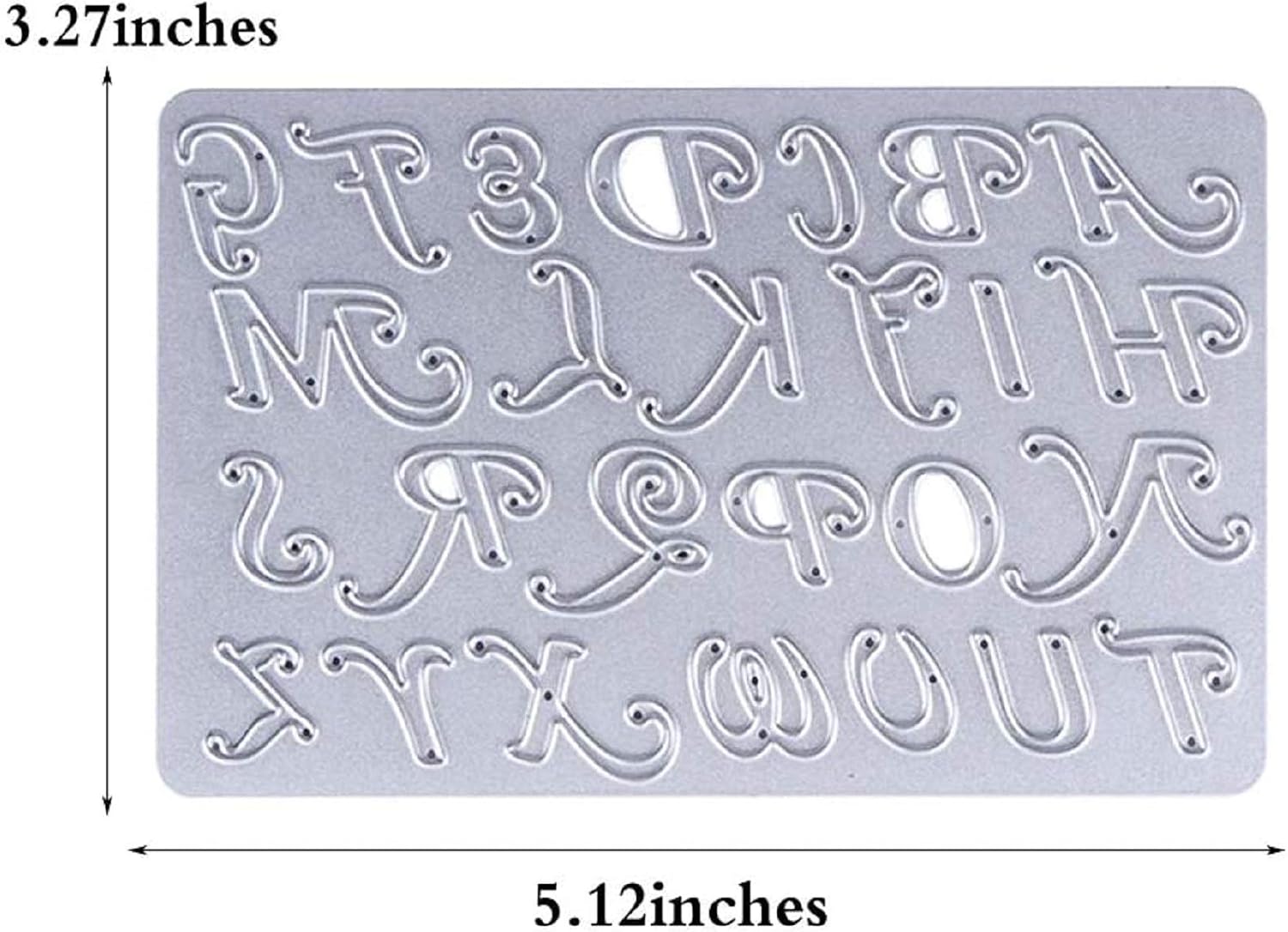 U-horizon Numbers and Alphabet Letters with A-Z Lowercase/Uppercase Letters Set of 2 Metal Cutting Dies Alphabet Stencils - Image 4