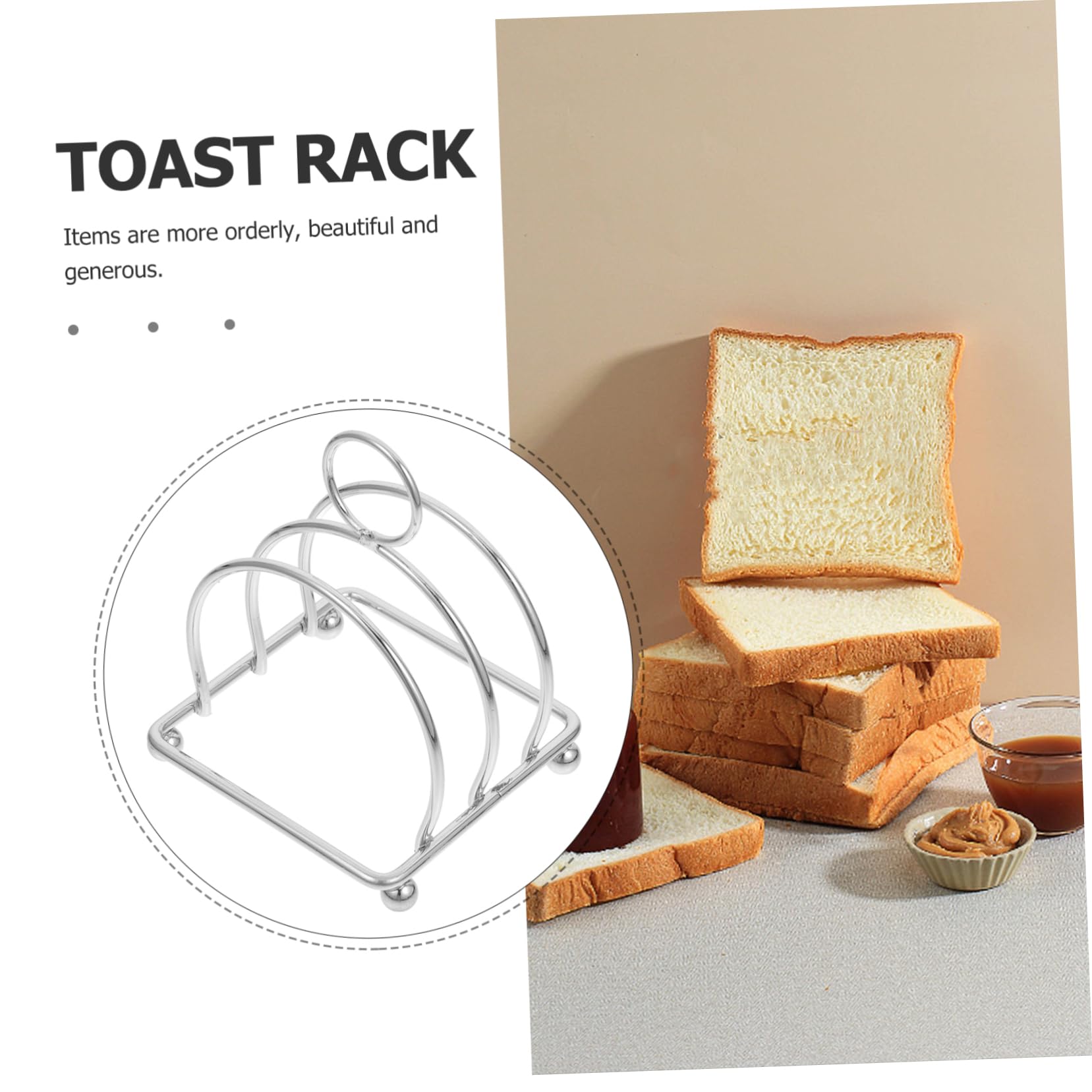 ULTECHNOVO 4pezzi Toast Rack Inossidabile Per Pane Per Toast e Raffreddamento Per Accessorio Versatile Per La Presentazione Pane e Snack