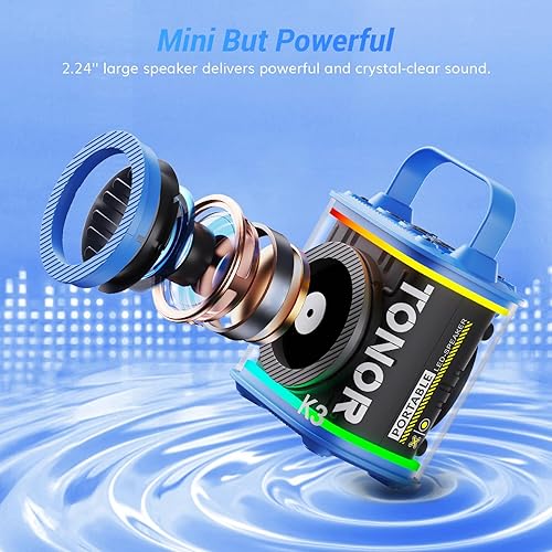 Miniatura 2 de TONOR Mini máquina de karaoke con 2 micrófonos inalámbricos, altavoz Bluetooth portátil para niños y adultos con micrófono microfono y luces LED