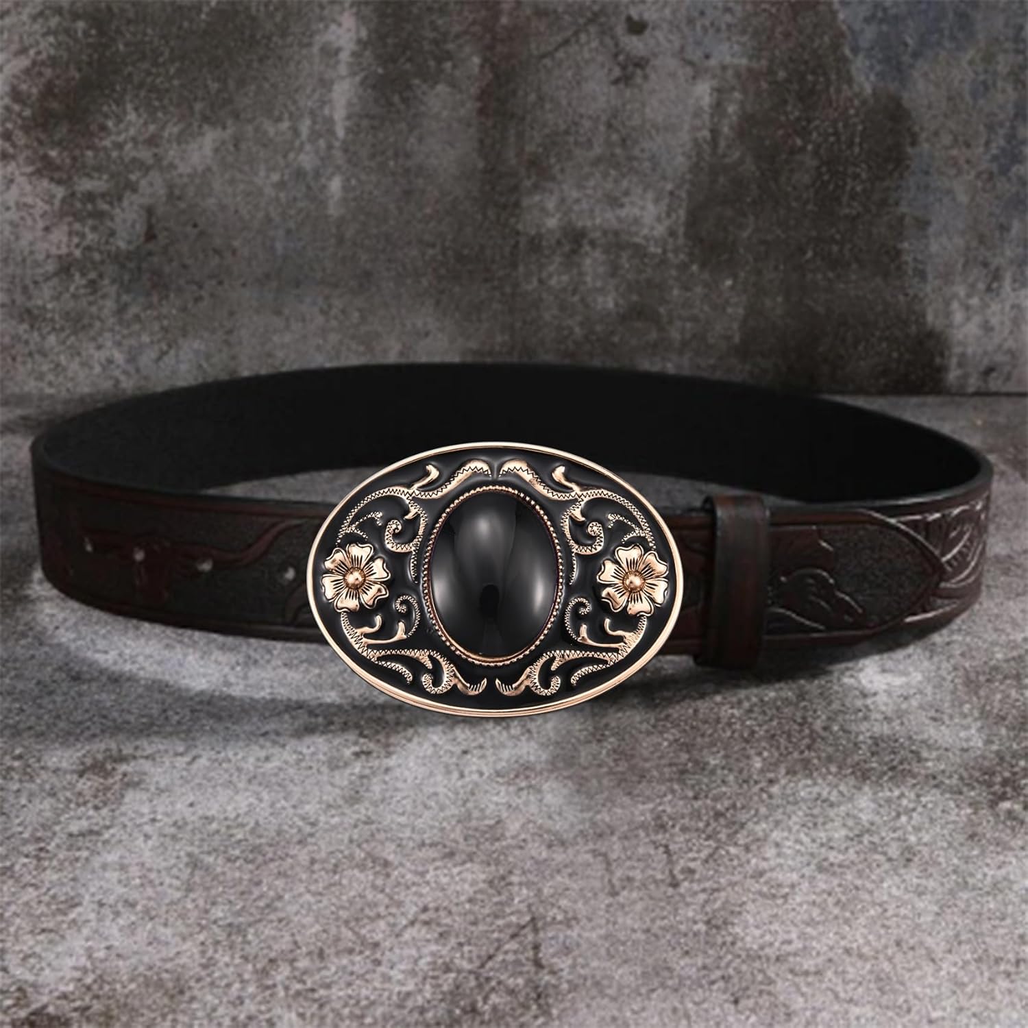 Vintage Western Cowboy Cowgirl Native American Color Synthetic Stone Texas Belt Buckle for Men Women - Image 4