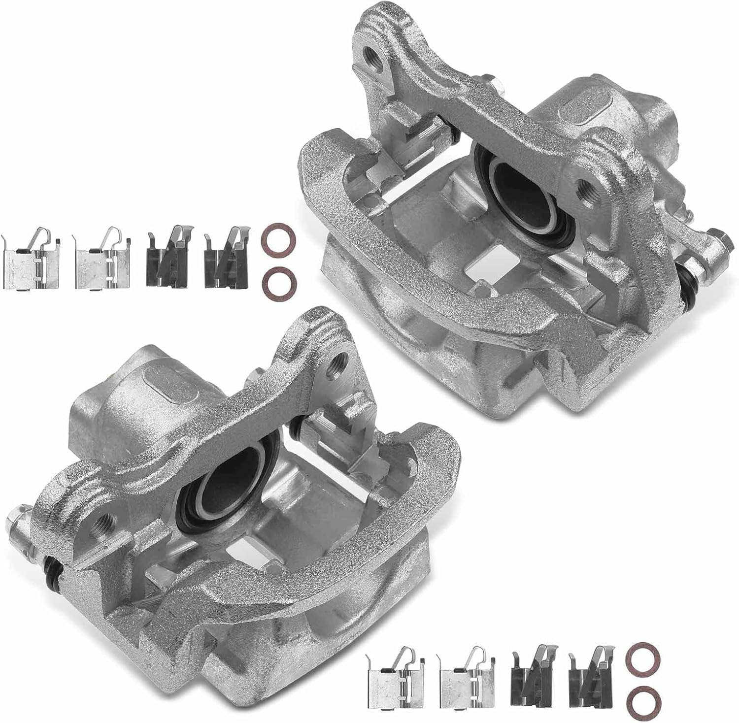 A-Premium Disc Brake Caliper Assembly with Bracket Compatible with Select Lexus Models - IS250 2014-2015 - Rear Driver and Passenger Side, 2-PC Set
