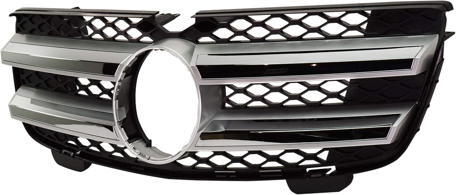 Garage-Pro Front Grille Assembly For 2007-2009 Mercedes Benz GL320, 2010-2012 GL350, 2007-2012 GL450 Automotive, Painted Silver Shell and Insert