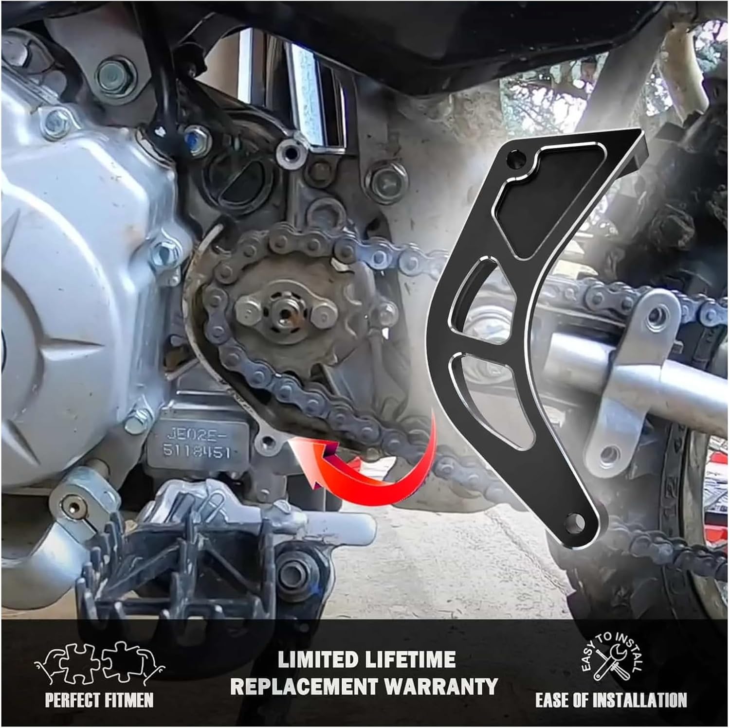 Front Sprocket Cover Motorcycles Billet Aluminum Case Saver Protector Chain Guard for Honda Crf110F 2013-Now Accessories