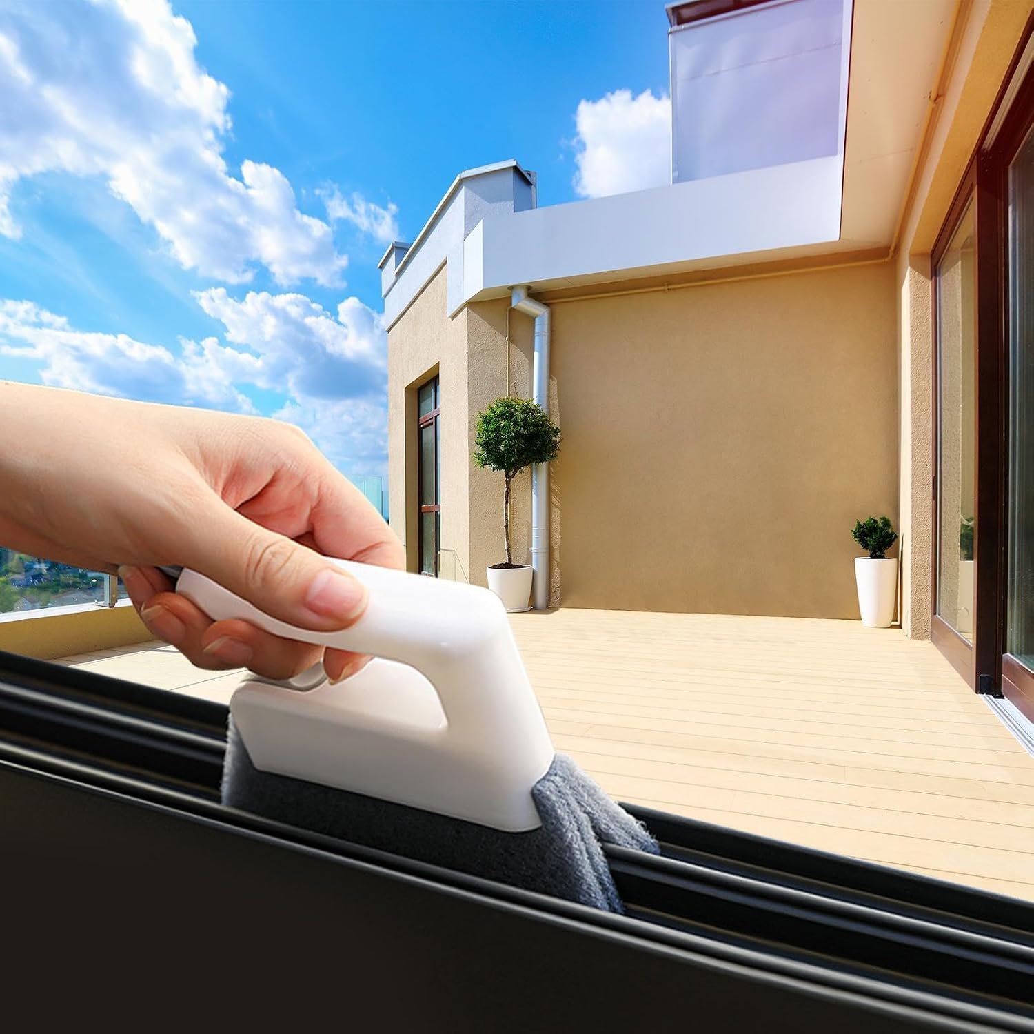 Slit Cleaning Brush Crevice Cleaner Portable Window Cleaner Tool image 2