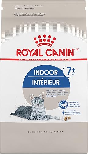 Miniatura 1 de Royal Canin Indoor 7+ Alimento seco para gatos adultos, bolsa de 5.5 libras