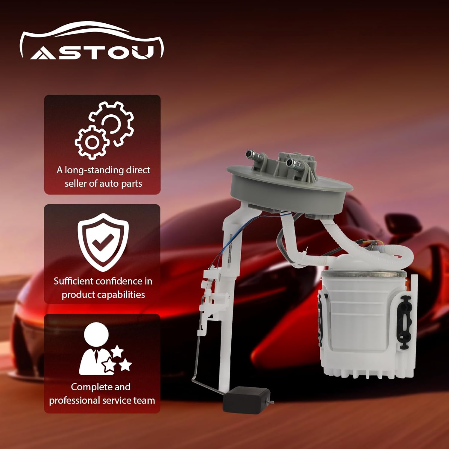 E8366M Electric Fuel Pump Fit for VW for Cabrio 2.0L 97-02 for Golf 2.0L 93-99 for Jetta 2.0L 93-99 for Passat 2.0L 95-96 Replace Fuel Pump Assembly