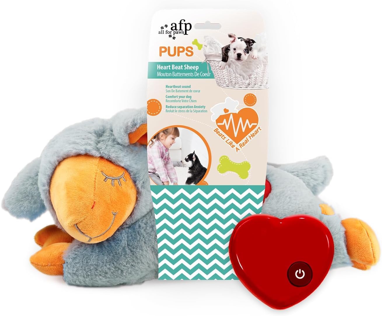 ALL FOR PAWS Heartbeat Puppy Toy: Calming Plush for Dog Anxiety ALL FOR PAWS Heartbeat Puppy Toy: Calming Plush for Dog Anxiety