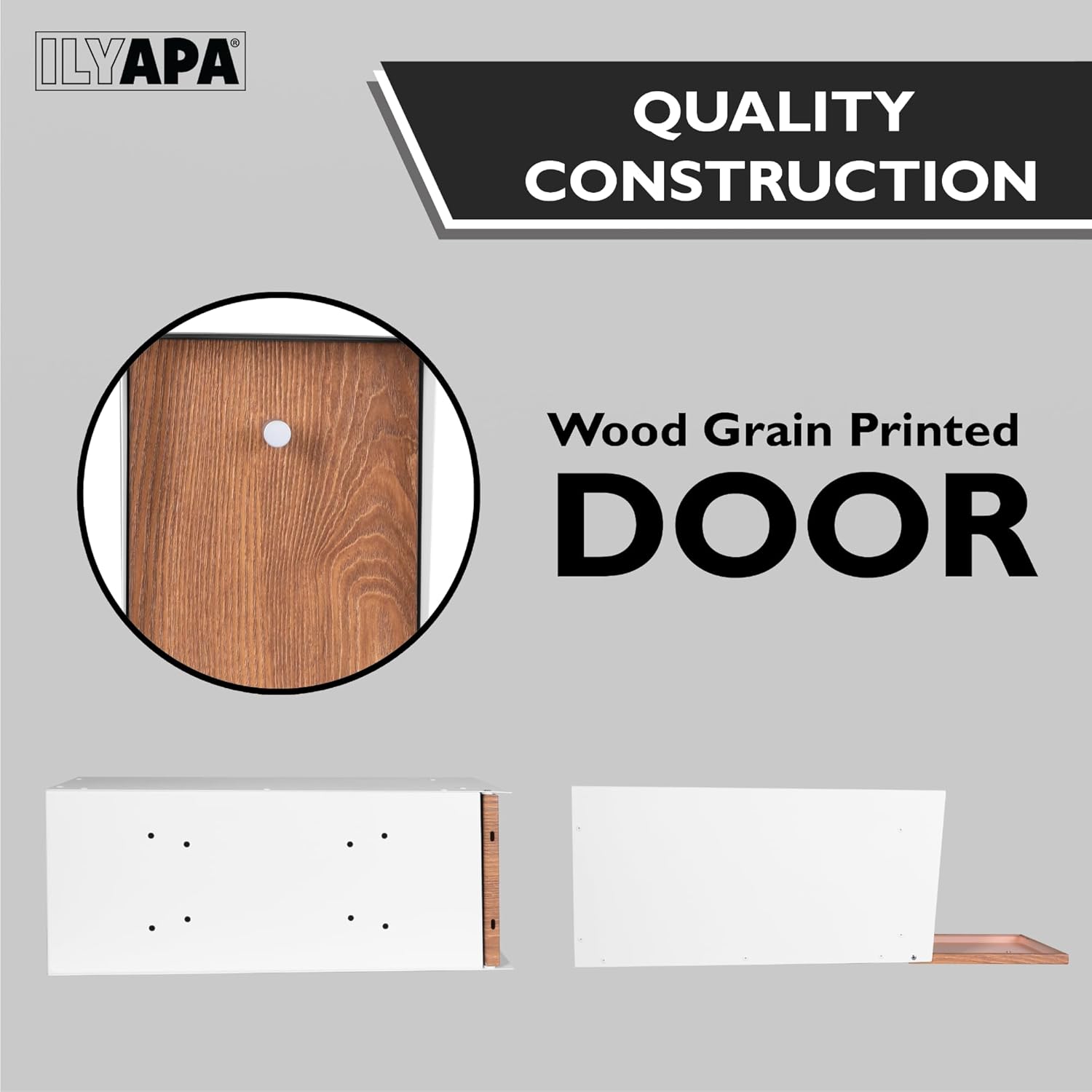 Ilyapa Modern Mailbox with Modern Design Post Mount - Metal Mailboxes for Outside - White Heavy Duty - Powder Coated Steel - All Weather Resistant